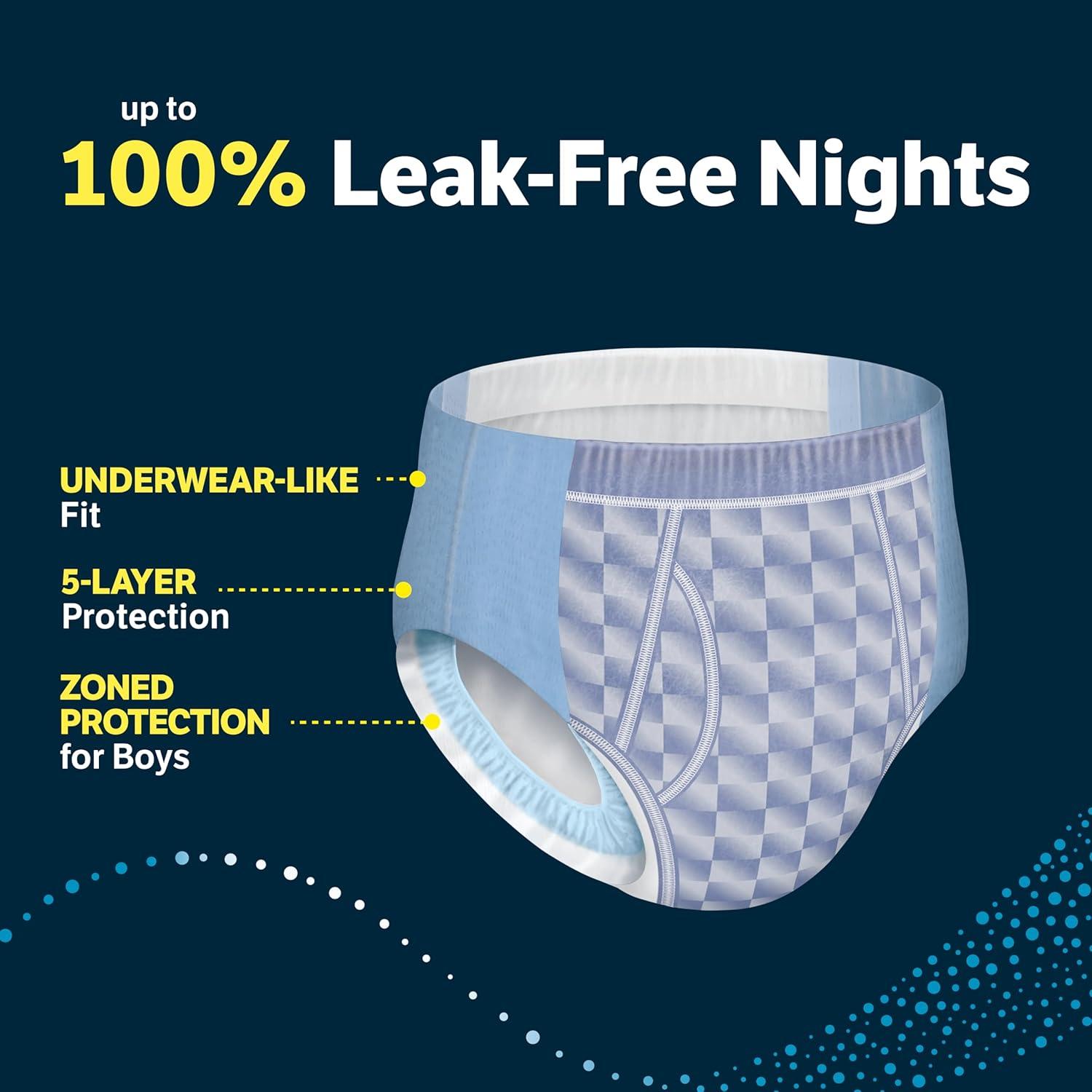 image:imageGoodnites Boys Nighttime Bedwetting Underwear Size Large 6895 lbs 58 Ct 2 Packs of 29 Packaging May VaryXLarge