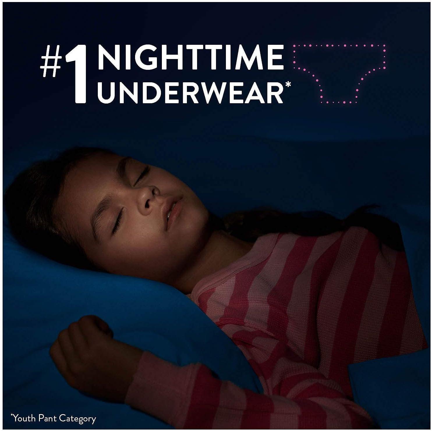 image:imageGoodnites Girls Nighttime Underwear Size XXL 120165 lbs 54 Ct Packaging May VarySmallMedium