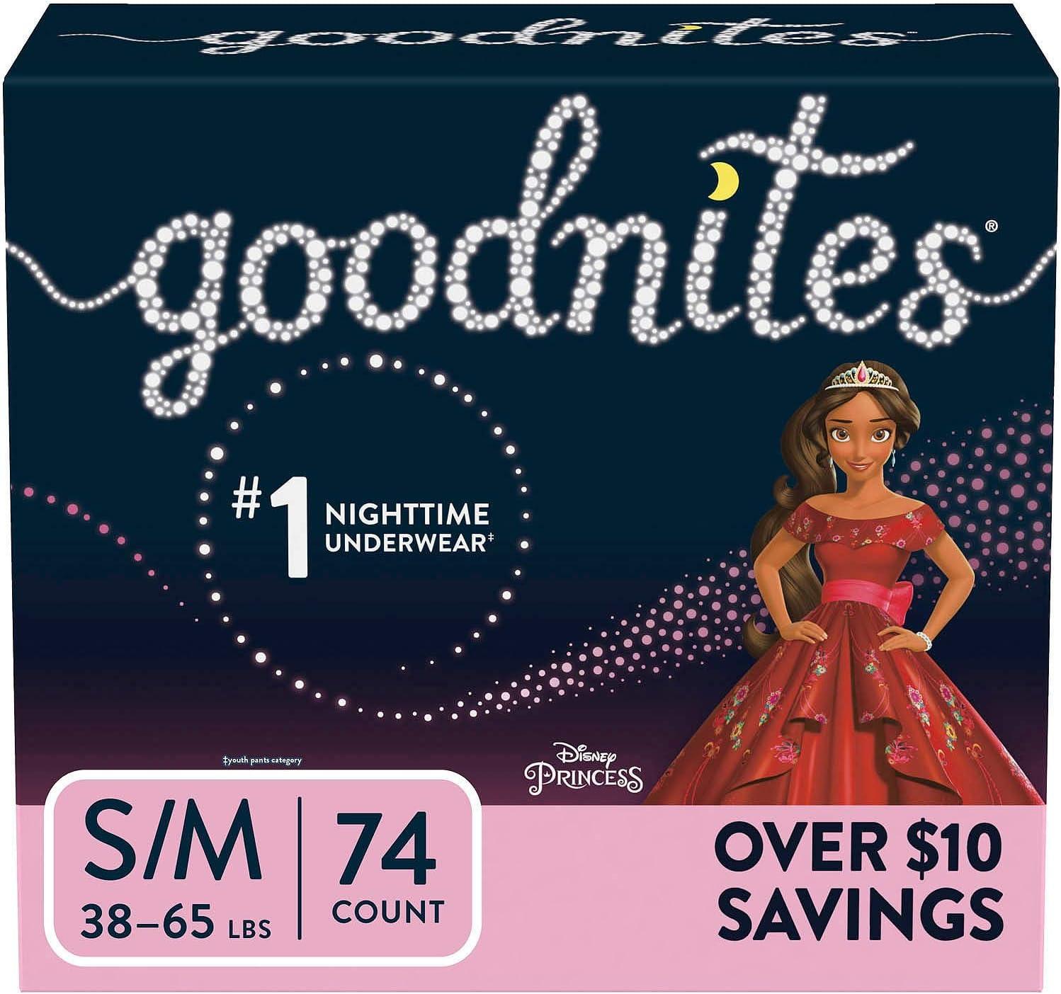 image:imageGoodnites Girls Nighttime Underwear Size XXL 120165 lbs 54 Ct Packaging May VarySmallMedium