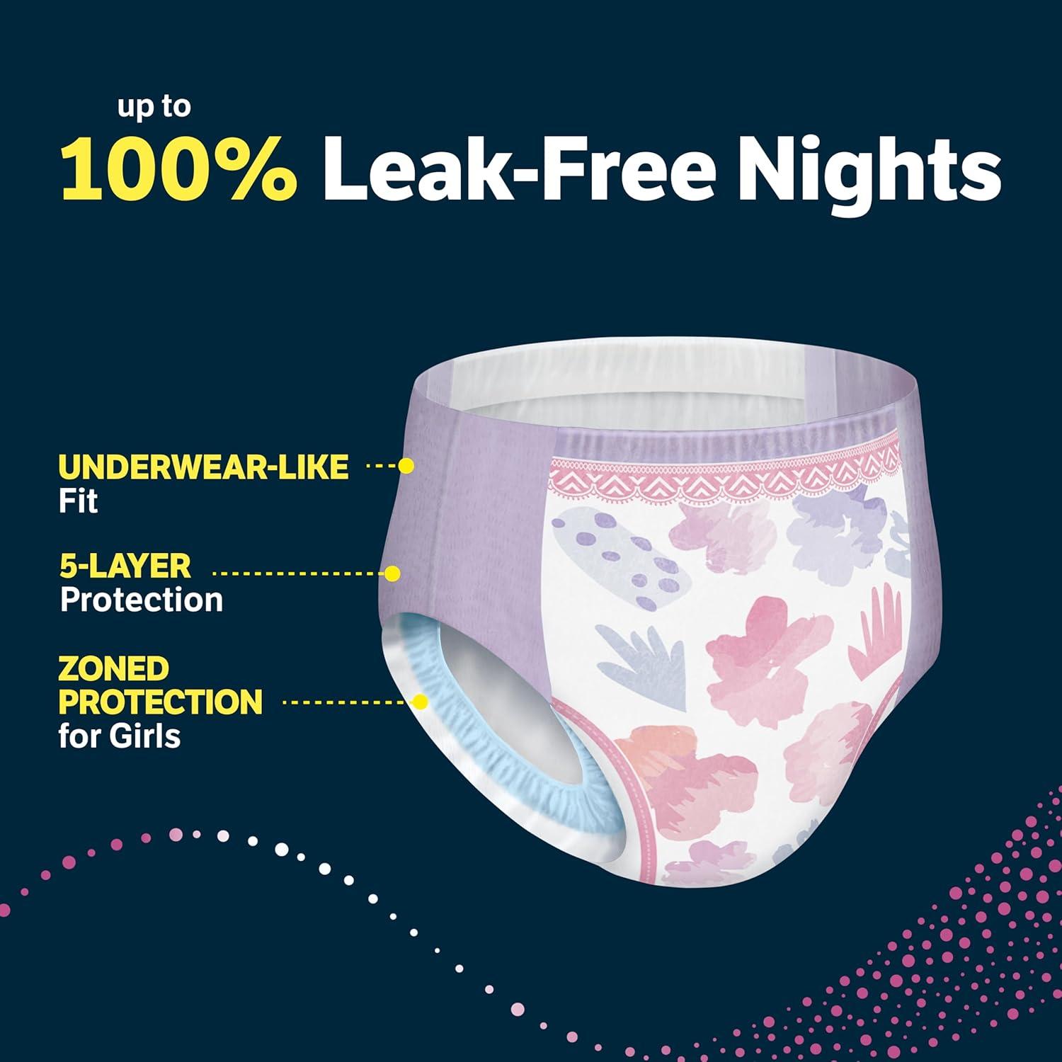 image:imageGoodnites Girls Nighttime Underwear Size XXL 120165 lbs 54 Ct Packaging May VaryXLarge