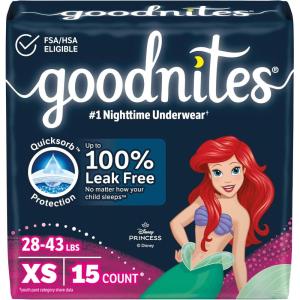 Goodnites Girls’ Nighttime Underwear, Size XXL (120-165 lbs), 54 Ct, Packaging May Vary(X-Small)